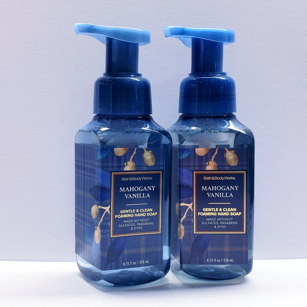 Bath & Body Works MAHOGANY VANILLA Gentle & Clean Foaming Hand Soap (2 Pcs)